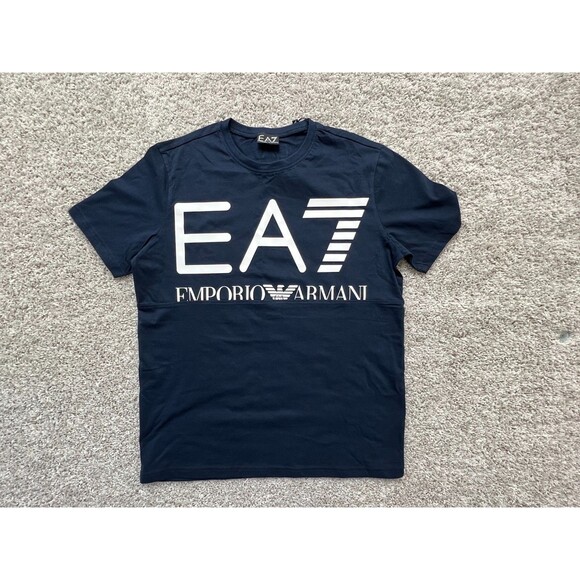 Emporio Armani Other - Emporio Armani T-Shirt Men's Luxury Big Logo Classic Italy Size M Navy Blue
